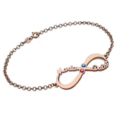 1.76in 5 Gram Gelang Perak Kustom Kelahiran 5A CZ Nama Huruf Gelang