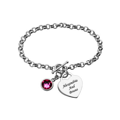 0.72X0.6in 0.7oz Sterling Silver Gelang Pribadi Perak Stainless S925 Gelang Berbentuk Hati