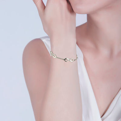 7.5in 6 Gram Infinity Nama Gelang Pacar Personalized Name Bangles SGS