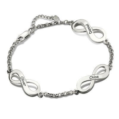 7.5in 6 Gram Infinity Nama Gelang Pacar Personalized Name Bangles SGS