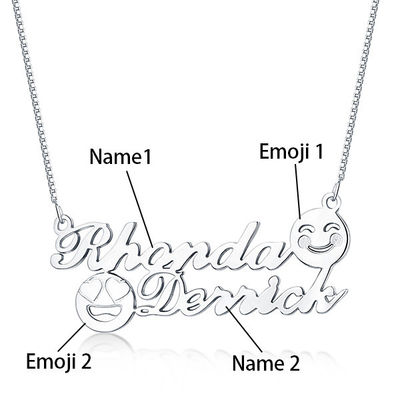 2 Gram Emoji Kustom Kalung Perak