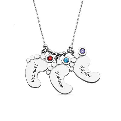 0.52x0.8in 0.18lb Hari Ibu Kaki Kalung Personalized Papan Nama Kalung ODM
