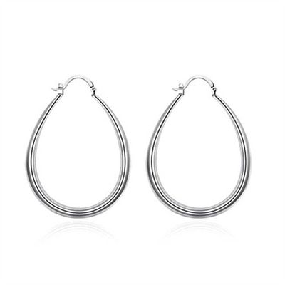 Lingkaran Halus Berlapis Platinum 14k Lingkaran Emas 30 × 21mm Untuk Wanita Wanita