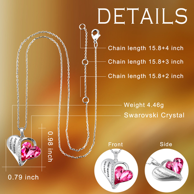 0.79x0.98in Estetika Sterling Silver Heart Pendant Kalung Love U Babe Heart
