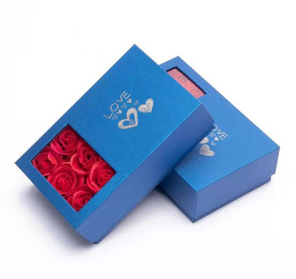 115*115*110 Mm 0.406Kg Bunga Mawar Hadiah Kotak Perhiasan Kemasan Kotak Perhiasan Kotak Kalung Anting-Anting Kotak Cincin Kotak