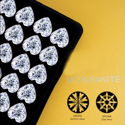 Grosir mossanite Pass Diamond Test GRA Batu D Warna Bentuk Bulat Berlian Lolos Moissanite Moissanite cincin cincin
